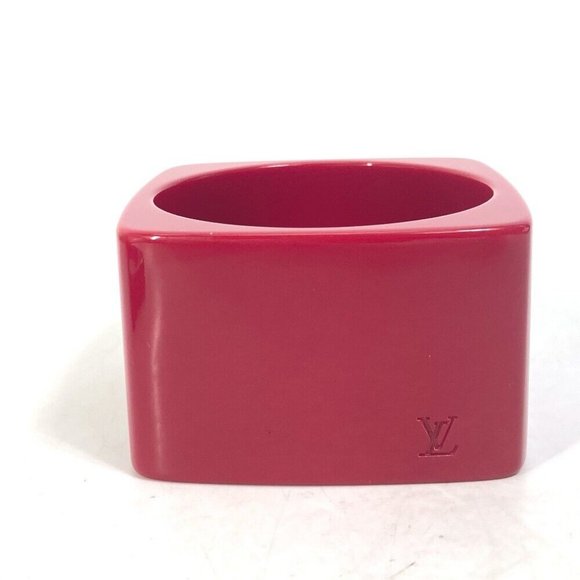 Authentic LOUIS VUITTON Accessories Square LV logo 3-piece set Bracelet Bangle P - Picture 2 of 11